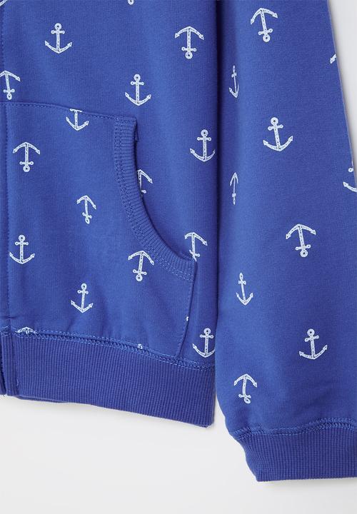 Pop Candy - Boys aop hooded jacket - blue
