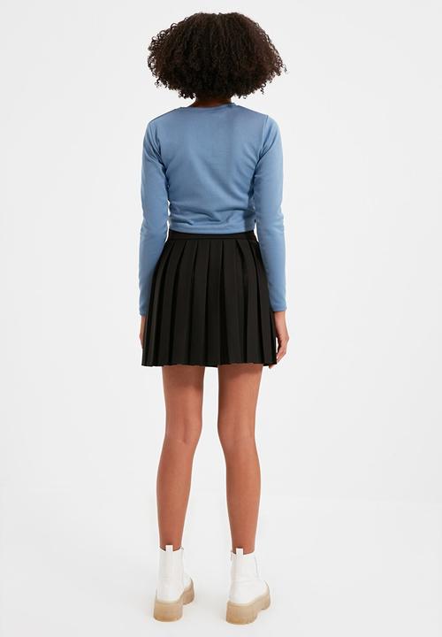 Trendyol - Pleated skirt - black