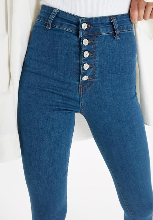 Trendyol - Front button jegging jeans - blue
