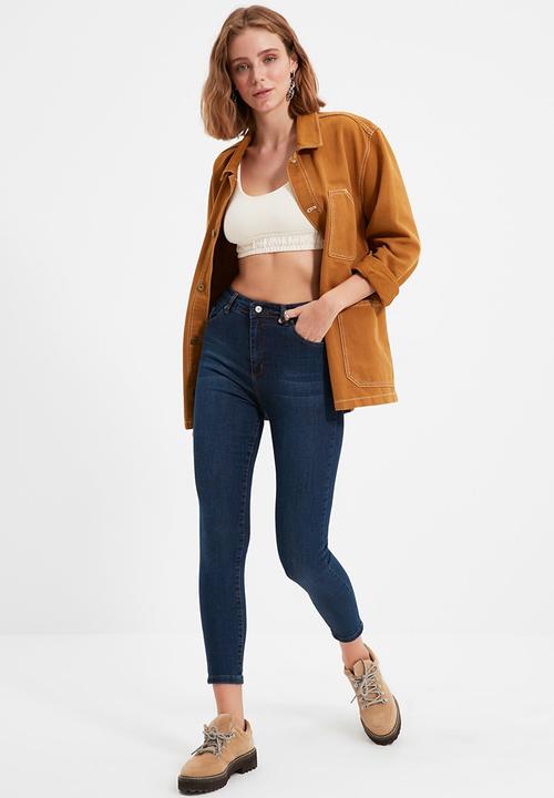 Trendyol - High waist skinny jeans - navy