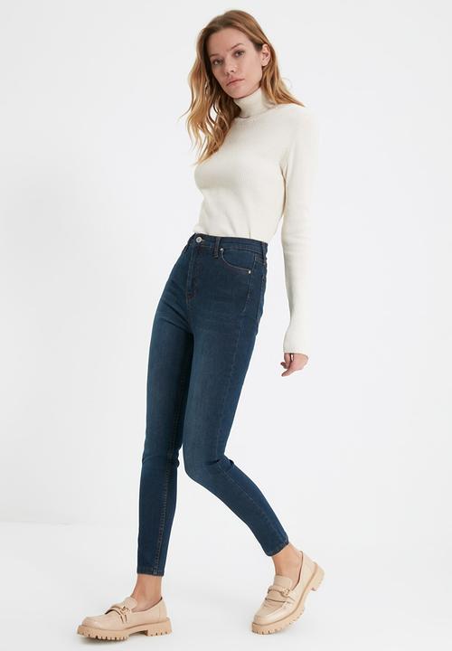 Trendyol - High waist skinny jeans - navy