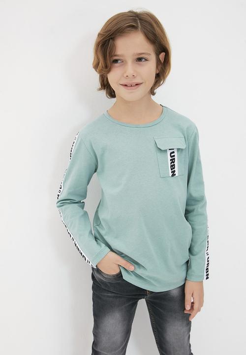 Trendyol - Long sleeve printed tee - green