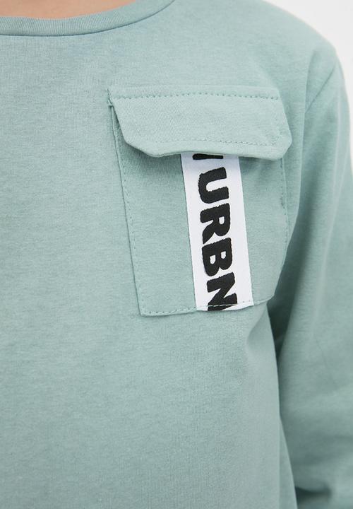Trendyol - Long sleeve printed tee - green