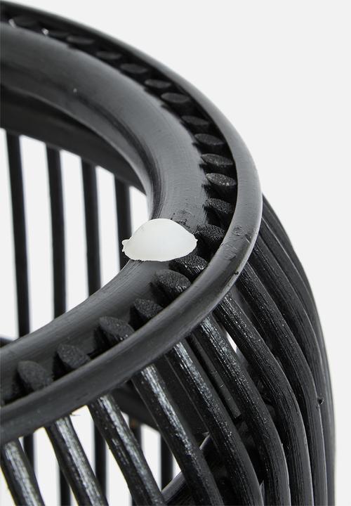 Sixth Floor - Marlow rattan stool - black