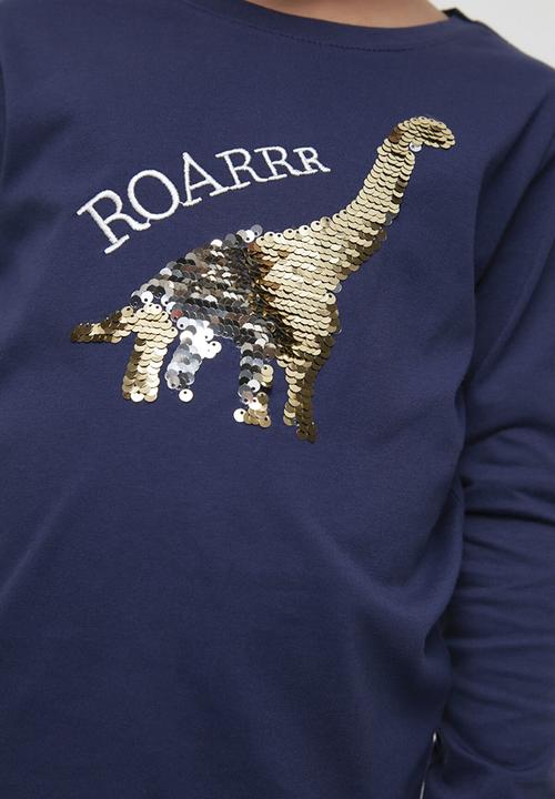 Trendyol - Roar long sleeve tee - navy