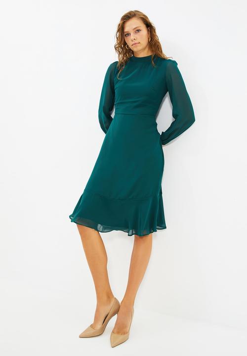 Trendyol - Floral pattern dress - green