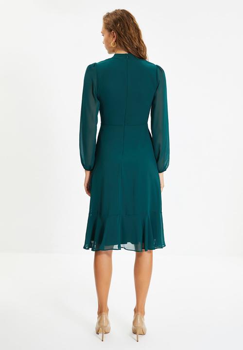 Trendyol - Floral pattern dress - green