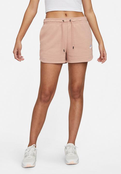 Nike - Nsw essntl flc hr short ft - rose whisper/white