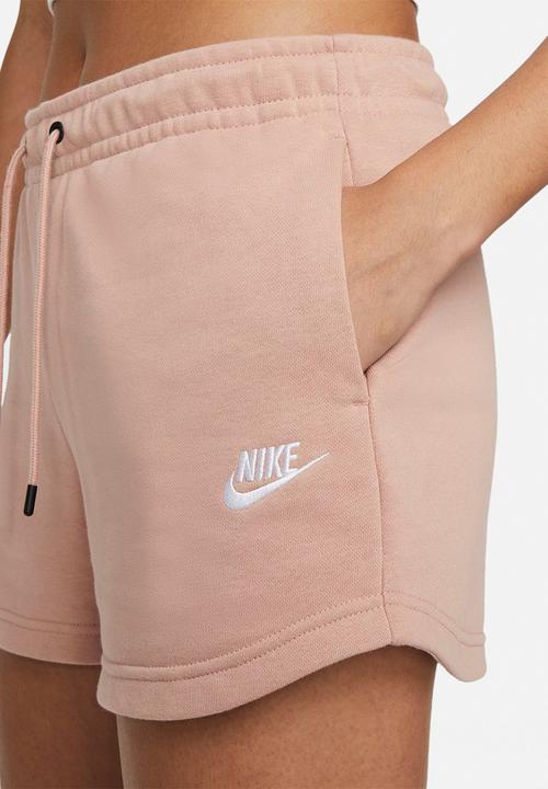 Nike - Nsw essntl flc hr short ft - rose whisper/white