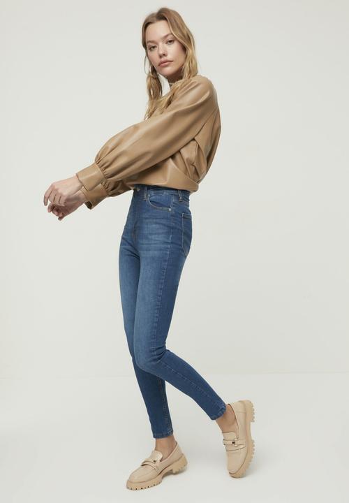 Trendyol - High waist skinny jeans - blue