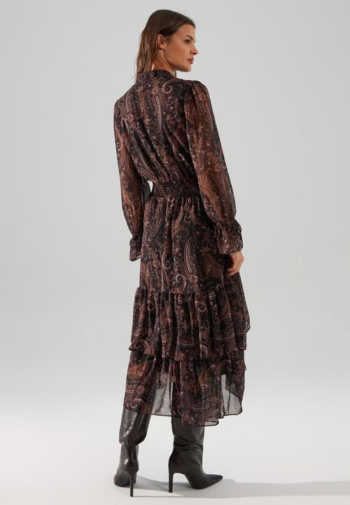 Trendyol - Ruffle dress - brown 