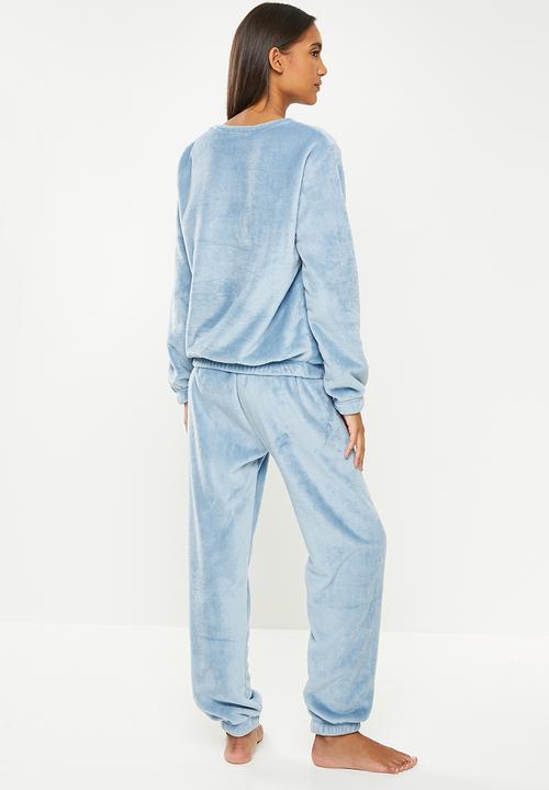 dailyfriday - Sleep top & jogger set - light blue