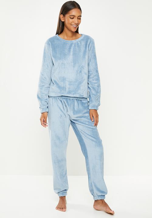 dailyfriday - Sleep top & jogger set - light blue