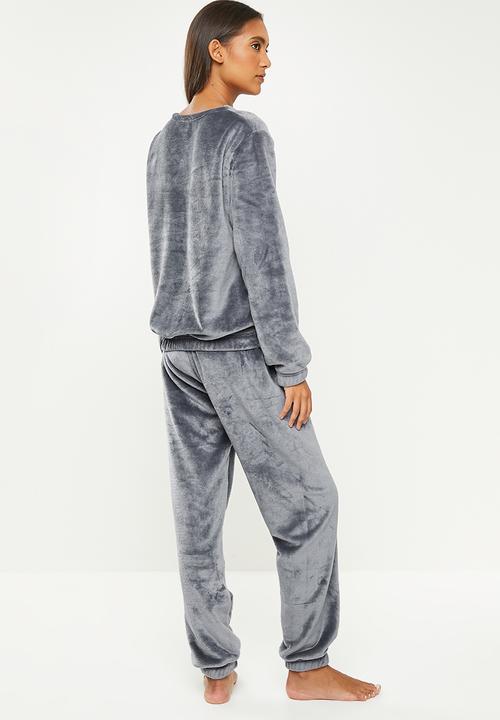 dailyfriday - Sleep top & jogger set - dark grey