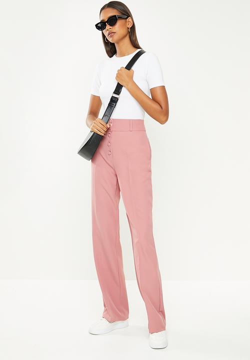 Trendyol - Front buttoned trousers - rose