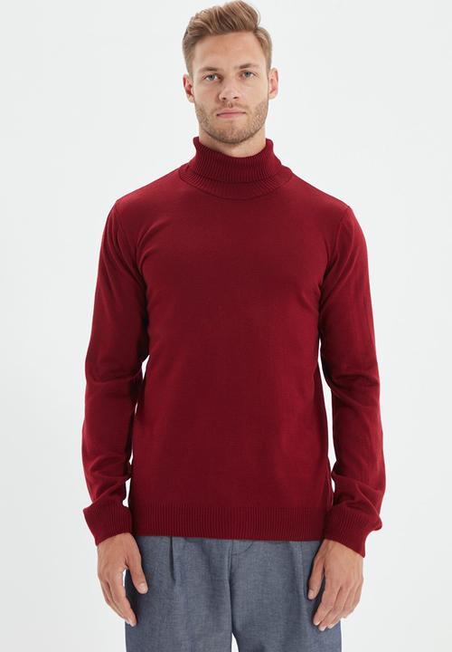 Trendyol - Vlad slim fit turtle neck knit - burgundy