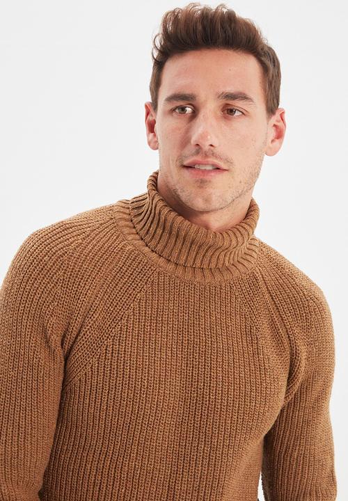 Trendyol - Slim fit turtle neck knit - camel