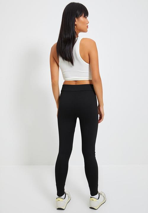 Trendyol - Waist cross detailed leggings - black