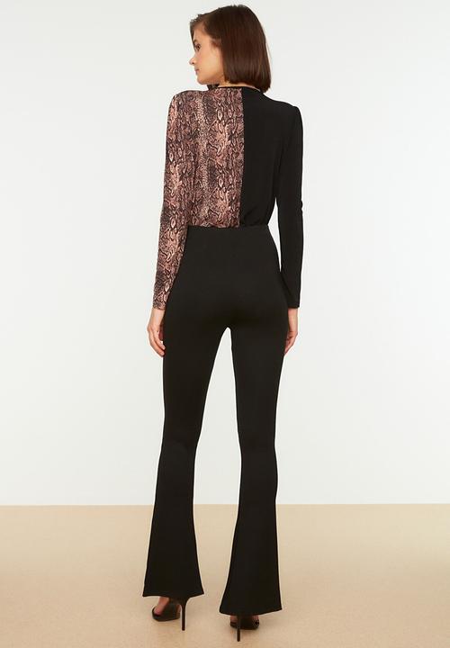 Trendyol - Flare trousers - black