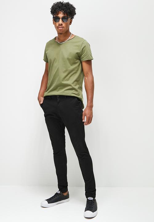 STYLE REPUBLIC - Skinny tapered chino - black