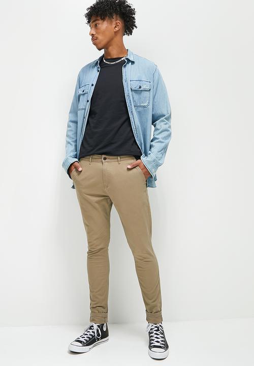 STYLE REPUBLIC - Skinny tapered chino - taupe