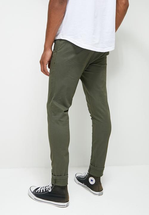 STYLE REPUBLIC - Skinny tapered chino - dark green