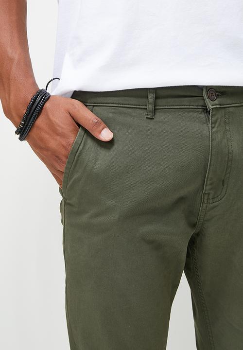 STYLE REPUBLIC - Skinny tapered chino - dark green
