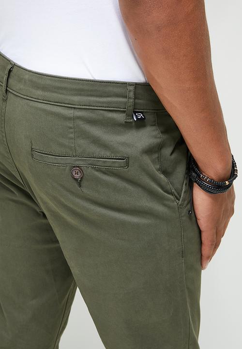 STYLE REPUBLIC - Skinny tapered chino - dark green