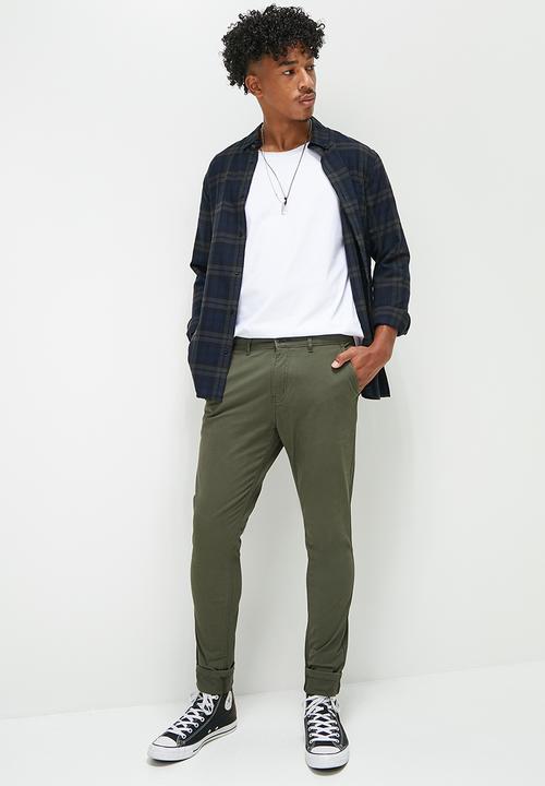 STYLE REPUBLIC - Skinny tapered chino - dark green