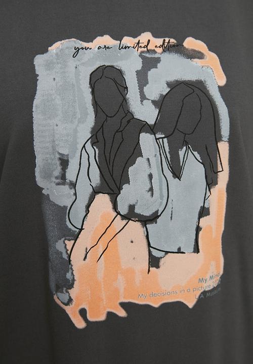 Trendyol - Printed sweatshirt - grey