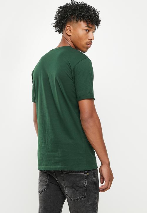 STYLE REPUBLIC - El cap crew neck roll sleeve tee - bottle green