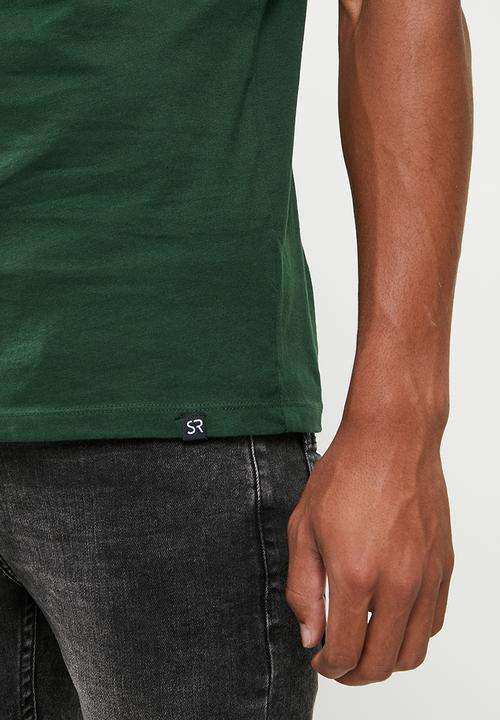 STYLE REPUBLIC - El cap crew neck roll sleeve tee - bottle green