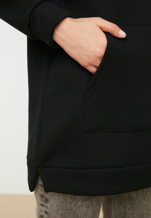 Trendyol - Hooded sweatshirt - black