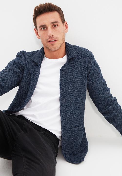 Trendyol - Textured slim fit knit cardigan - navy
