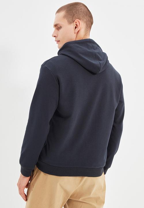 Trendyol - Ron regular fit zip thru hoodie - navy