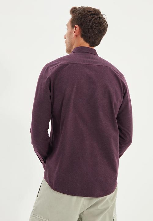 Trendyol - Ricco slim fit long sleeve shirt - plum