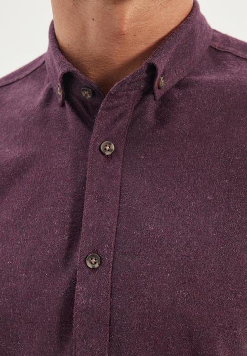 Trendyol - Ricco slim fit long sleeve shirt - plum