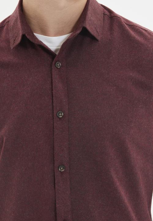Trendyol - Ricco slim fit long sleeve shirt - burgundy