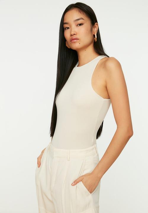 Trendyol - Snap knitted bodysuit - stone