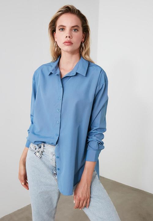 Trendyol - Loose fit shirt - petrol