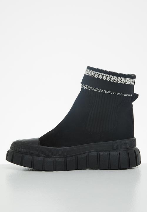 Footwork - Astra sock chelsea boot - black