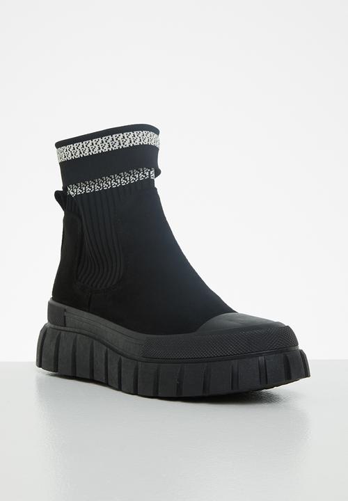 Footwork - Astra sock chelsea boot - black