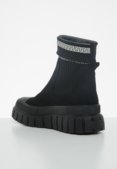 Footwork - Astra sock chelsea boot - black
