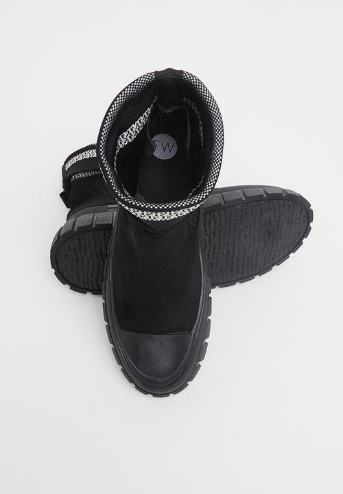 Footwork - Astra sock chelsea boot - black