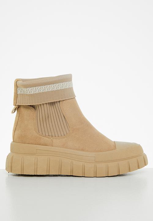 Footwork - Astra sock chelsea boot - taupe