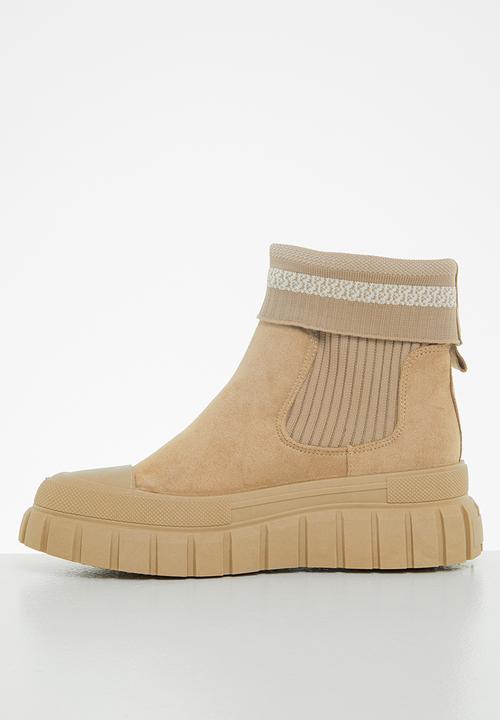 Footwork - Astra sock chelsea boot - taupe