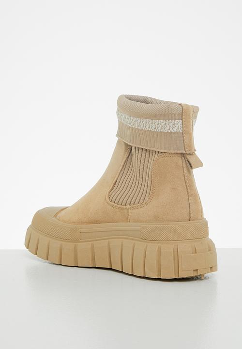 Footwork - Astra sock chelsea boot - taupe