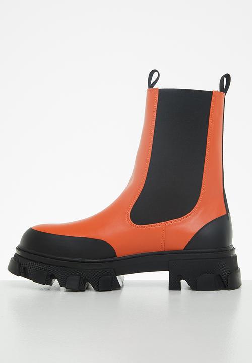 Public Desire - Wonder chunky sole ankle boot - orange