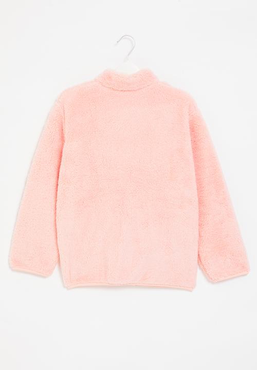 Pop Candy - Zip through fluffy jacket - pink