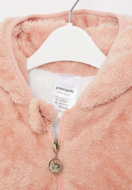 Pop Candy - Fluffy hooded jacket - pink